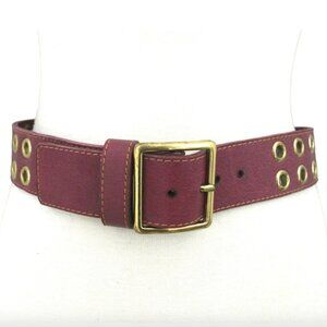 KOOBA grommet studded wide leather belt sz S
